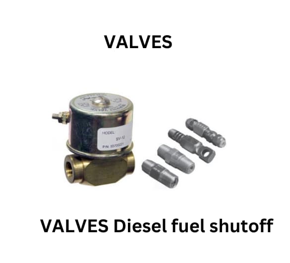  Diesel fuel shutoff valves displayed, emphasizing their importance in controlling fuel flow in machinery